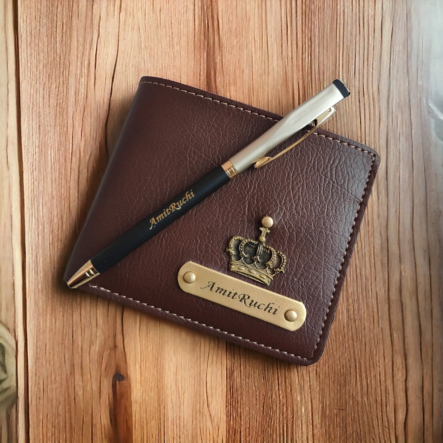 Personalised Men's Wallet & Premium Personalised Pen
