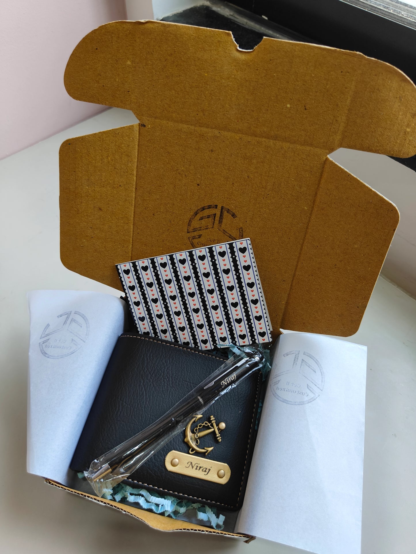 Personalised Men's Wallet & Premium Personalised Pen
