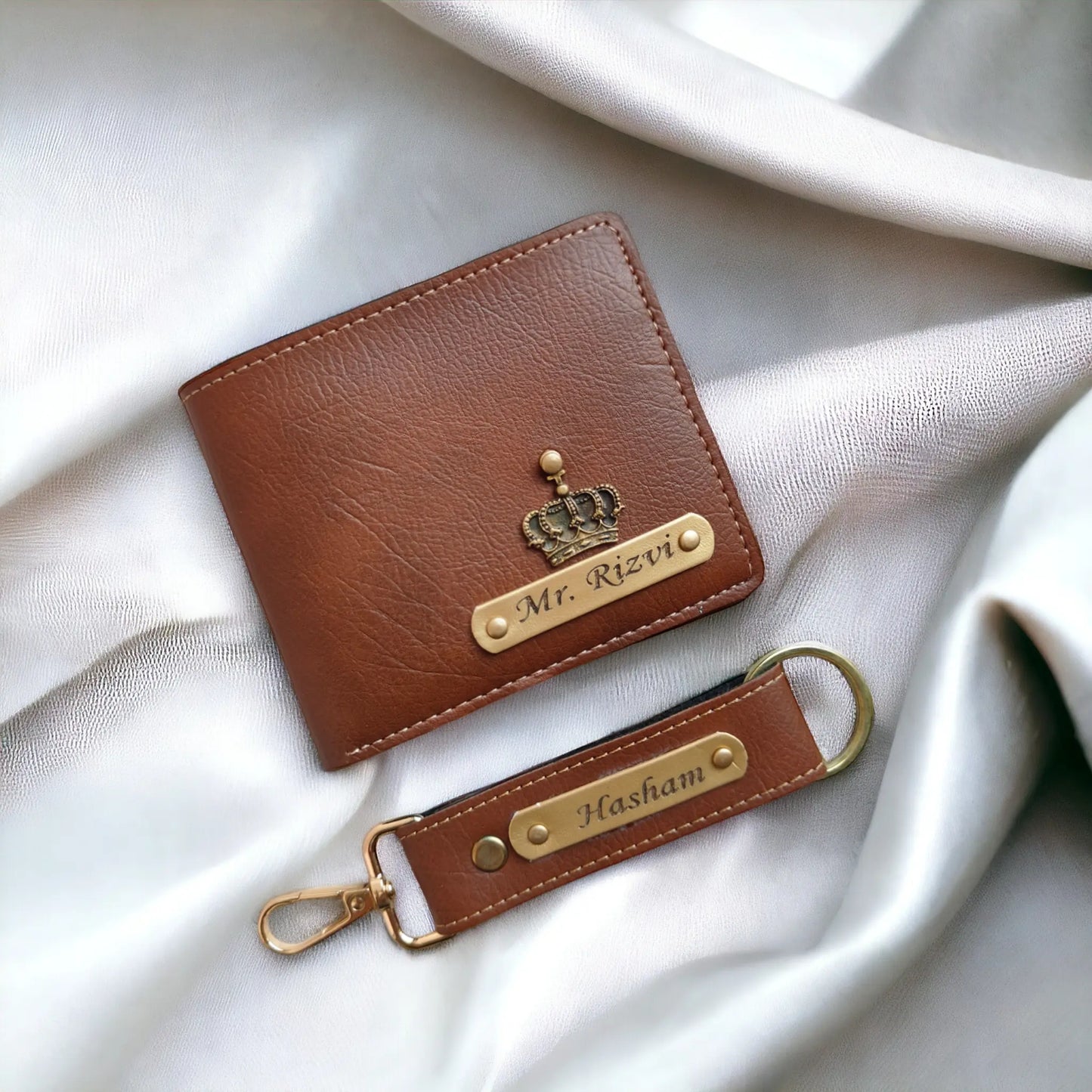 Personalised Men's Wallet and Keychain