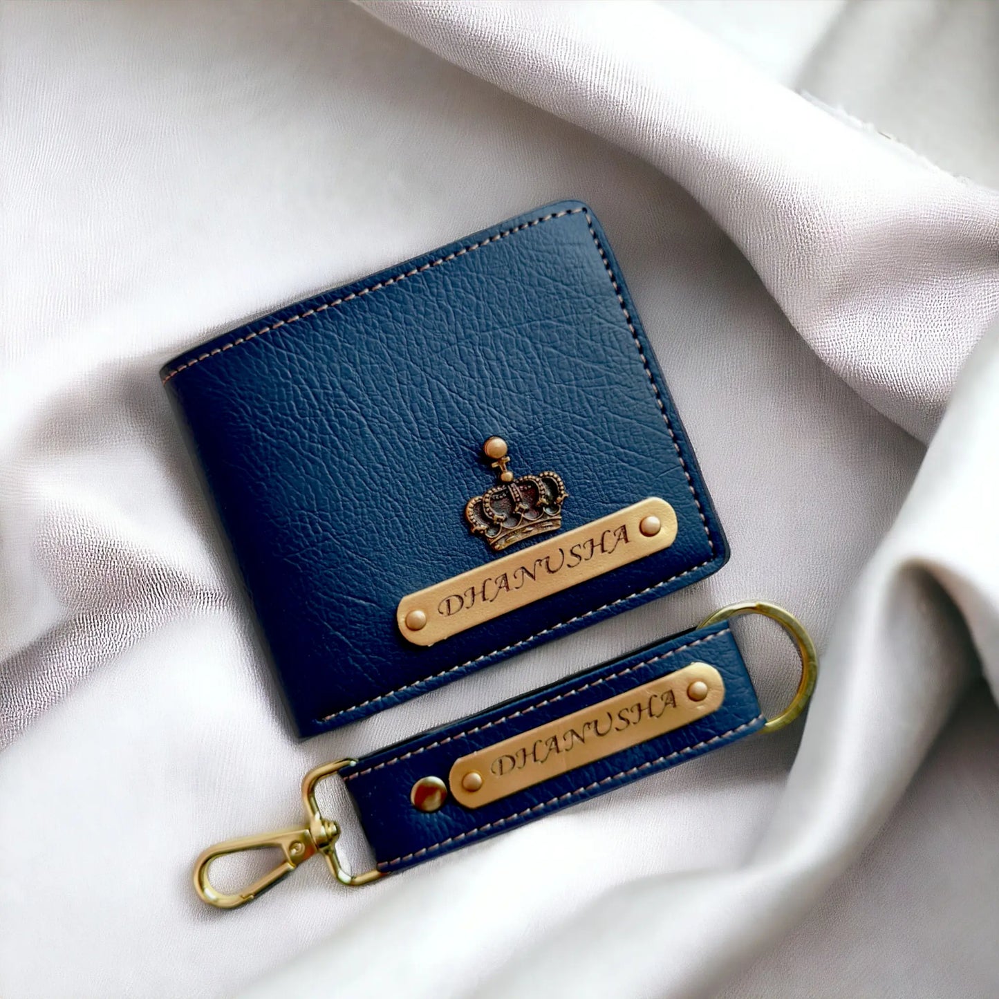 Personalised Men's Wallet and Keychain