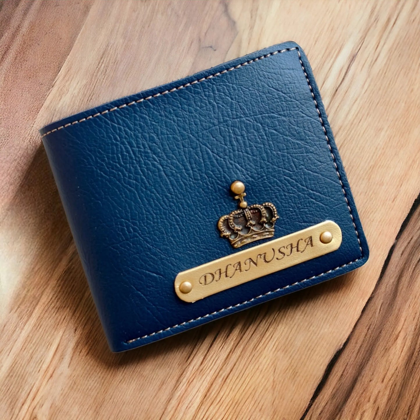 Personalised Men's Wallet, Metal Keychain & Premium Pen