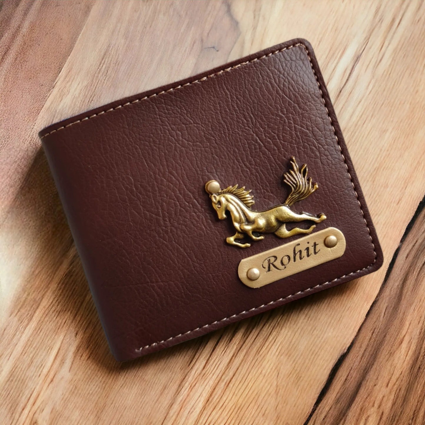 Personalised Men's Wallet, Metal Keychain & Premium Pen