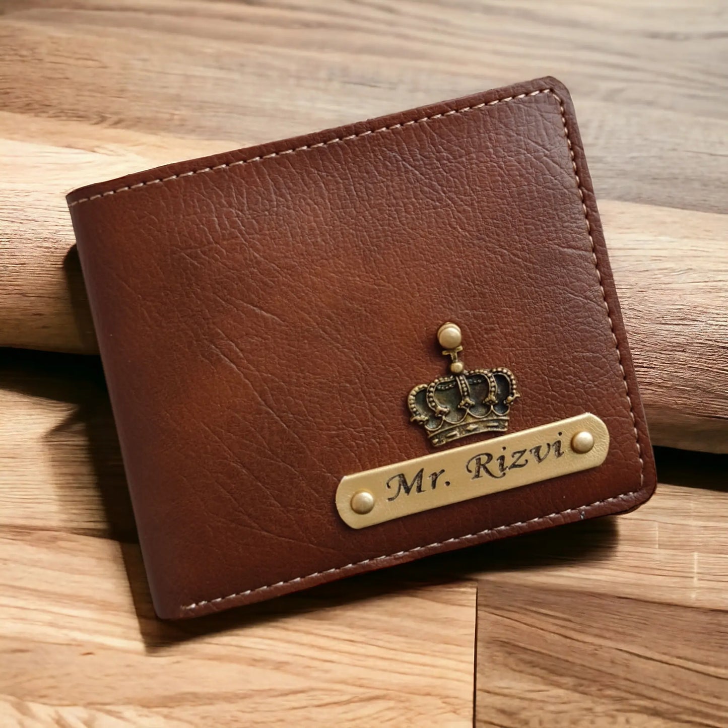 Personalised Men's Wallet, Metal Keychain & Premium Pen