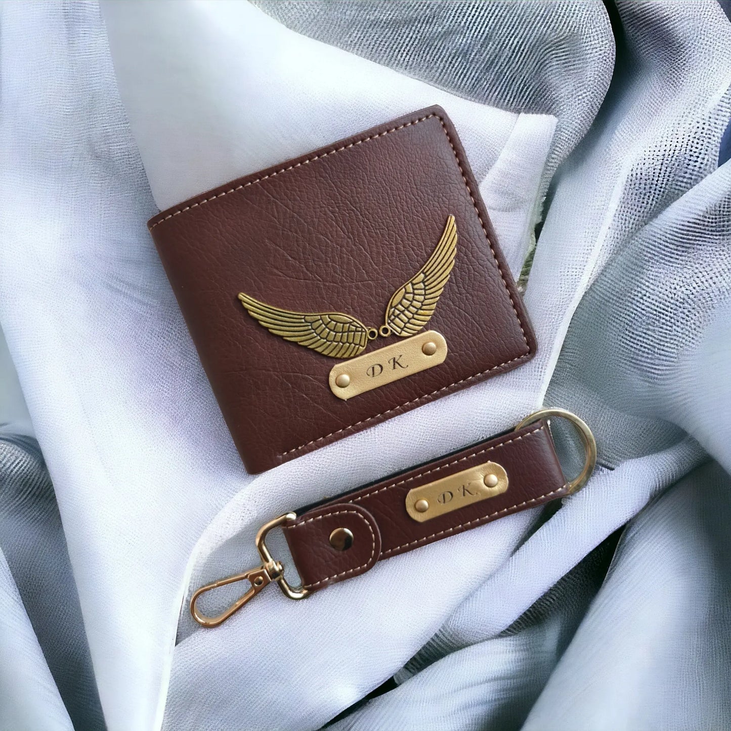 Personalised Men's Wallet and Keychain