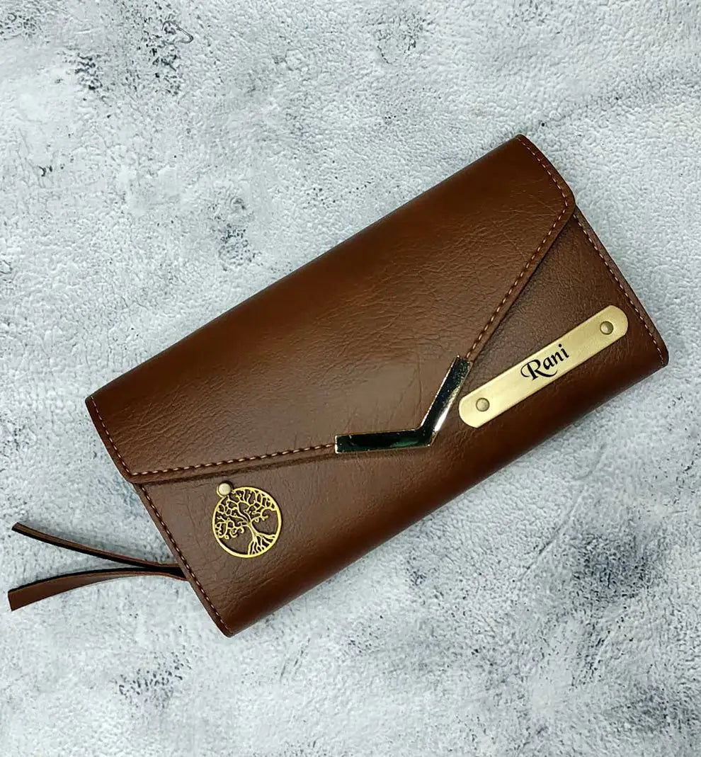 Elegant Customised 3 Fold Clutch: Personalized Luxury for Women
