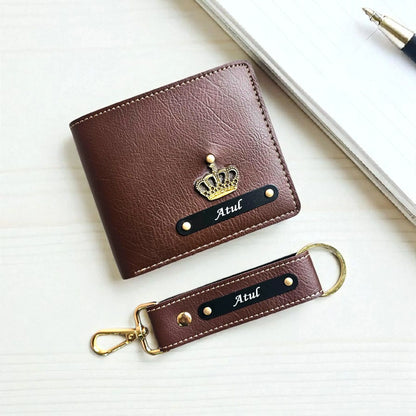 Personalised Men's Wallet and Keychain