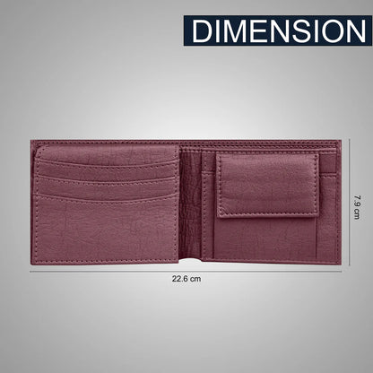 Premium Quality Textured Men's Wallet With Name & Charm