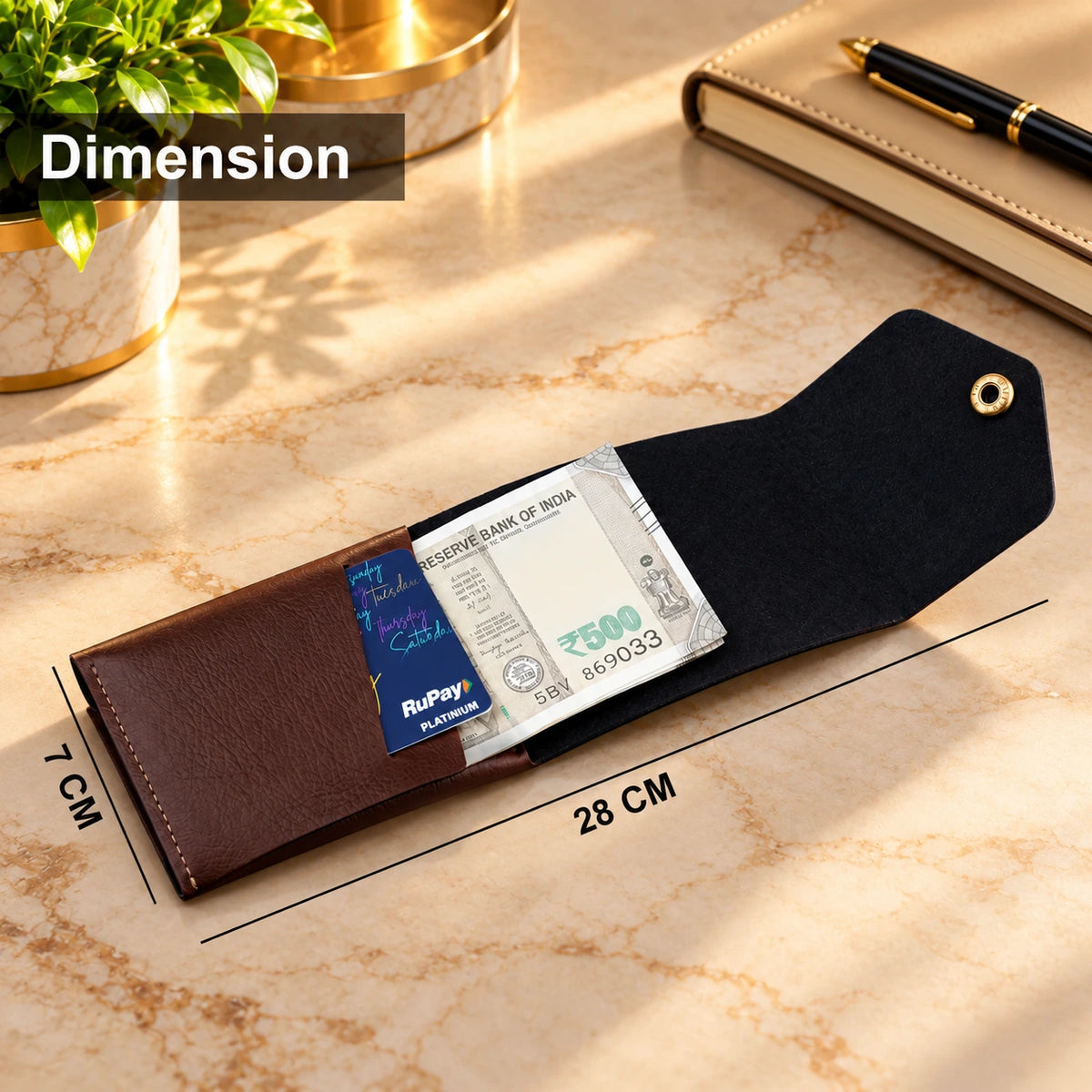 Men's Personalized Slim Vegan Leather Wallet | Quick Access Card Holder