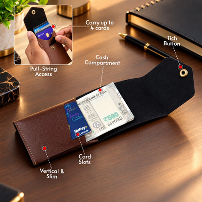 Men's Personalized Slim Vegan Leather Wallet | Quick Access Card Holder