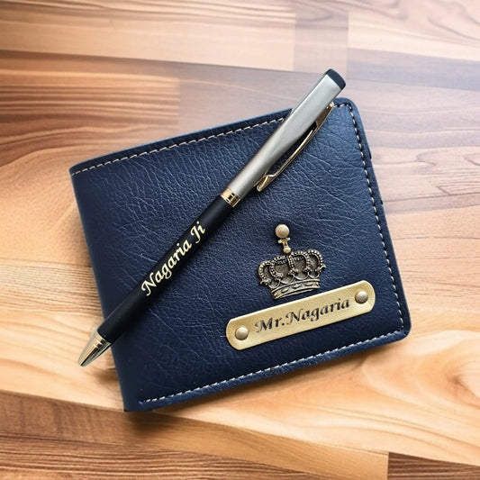 Personalised Men's Wallet & Premium Personalised Pen