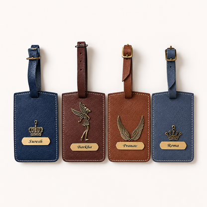 Personalized Vegan Leather Travel Combo – Passport Cover, Luggage Tag & Keychain
