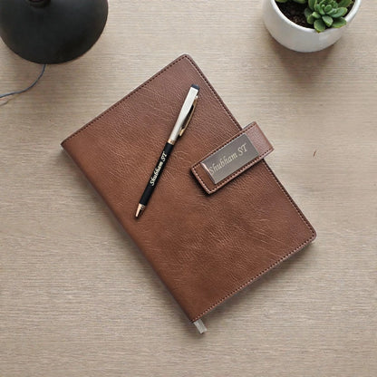 Personalized Name Engraved Diary & Pen