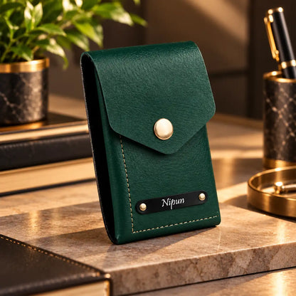 Men's Personalized Slim Vegan Leather Wallet | Quick Access Card Holder
