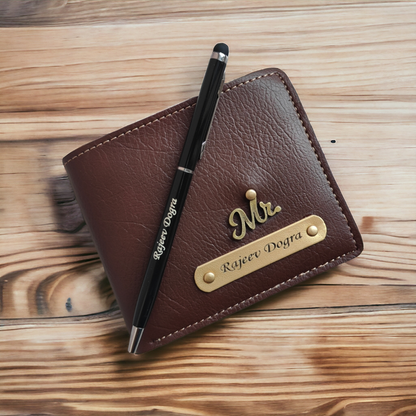 Personalised Men's Wallet & Pen